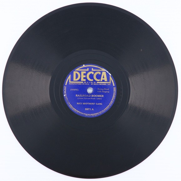 The Rice Brothers Gang – Railroad Boomer/ Do You 1941 10" 78 rpm Record Decca - Picture 2 of 8